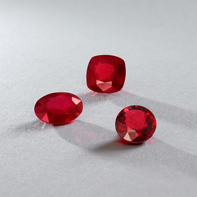 A collection of differnt shaped Rubies