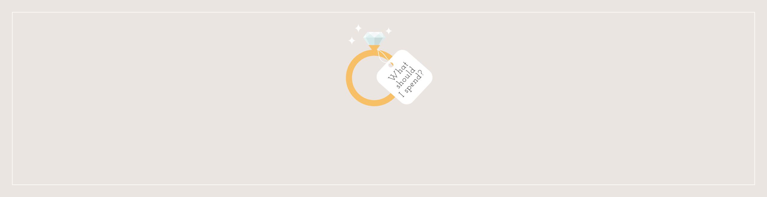 An illustration of an engagement ring with a price tag attached