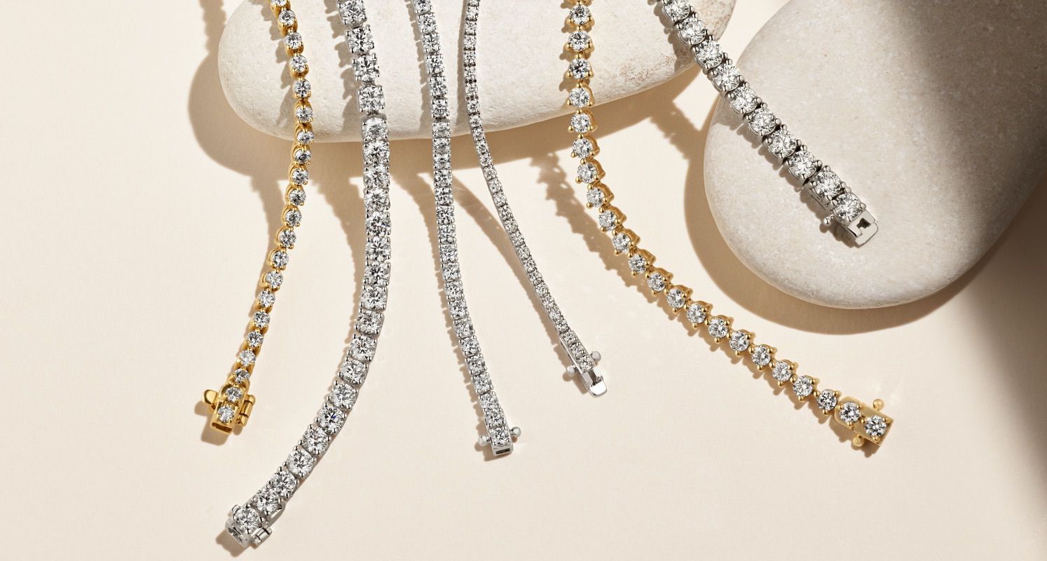 A collection of diamond bracelets