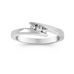 Princess Cut Diamond Ring in Sterling Silver
