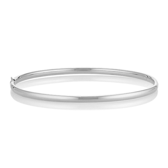 14k White Gold Bangle Bracelet (7") 14k White Gold Bangle Bracelet (7")