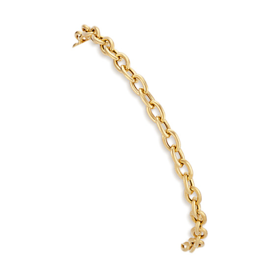 14k Yellow Gold Link Charm Bracelet (8.5") 14k Yellow Gold Link Charm Bracelet (8.5")