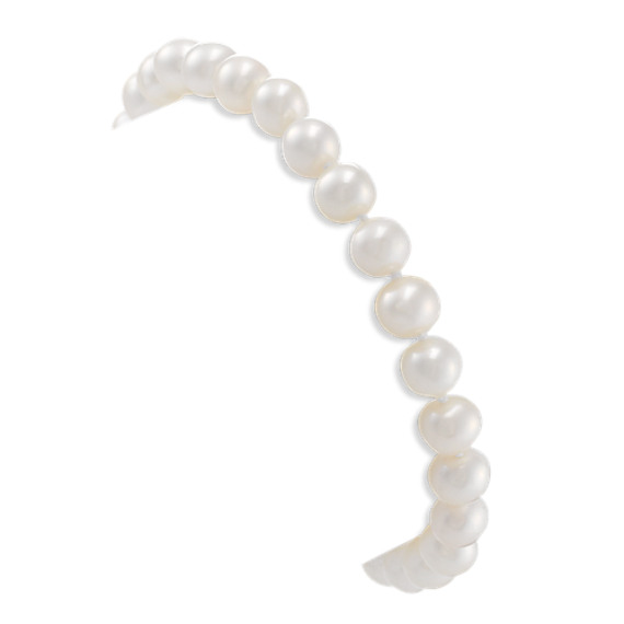 6.5mm Cultured Freshwater Pearl Bracelet (7.5") 6.5mm Cultured Freshwater Pearl Bracelet (7.5")