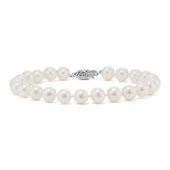 7mm Cultured Freshwater Pearl Bracelet (7") 7mm Cultured Freshwater Pearl Bracelet (7")