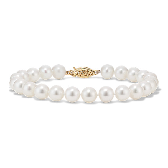 7mm Cultured Freshwater Pearl Bracelet (7") 7mm Cultured Freshwater Pearl Bracelet (7")