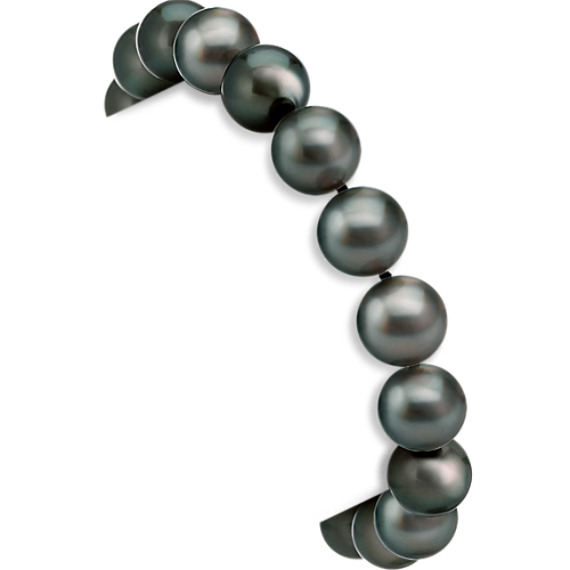 9mm Cultured Tahitian Pearl Bracelet (7.5") 9mm Cultured Tahitian Pearl Bracelet (7.5")
