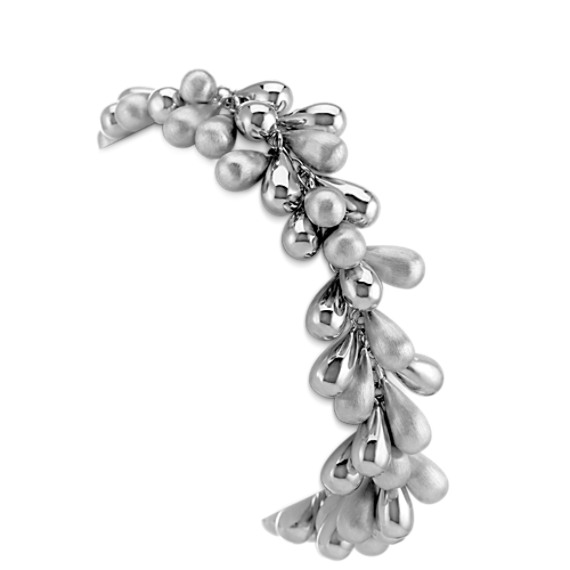 Beaded Sterling Silver Bracelet (8") Beaded Sterling Silver Bracelet (8")