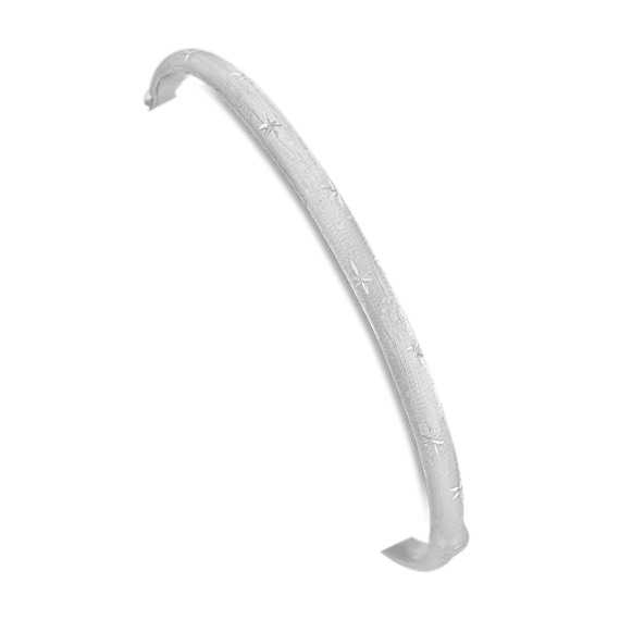 Brushed Sterling Silver Bangle Bracelet (7") Brushed Sterling Silver Bangle Bracelet (7")