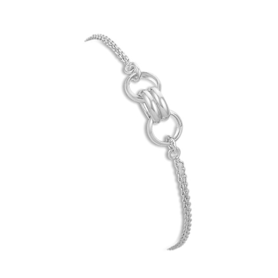 Contemporary Sterling Silver Bracelet (7.5") Contemporary Sterling Silver Bracelet (7.5")