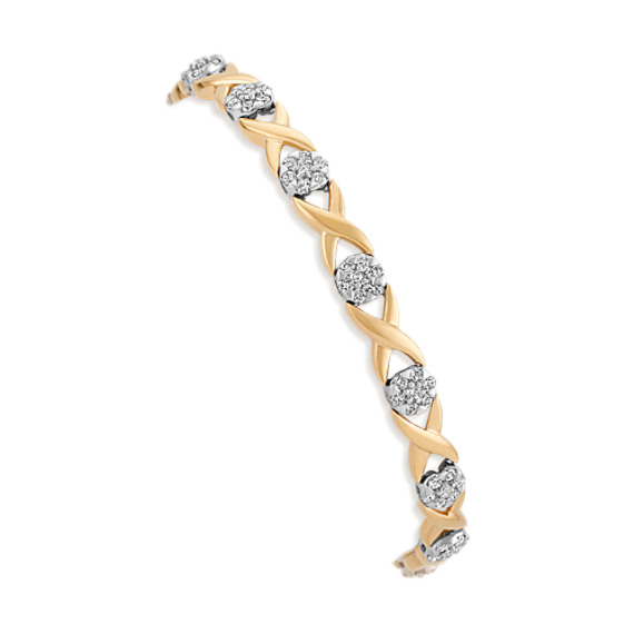 Diamond Bracelet in Two-Tone Gold (7") Diamond Bracelet in Two-Tone Gold (7")
