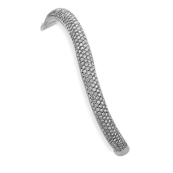 Diamond Wave Bangle Bracelet (7") Diamond Wave Bangle Bracelet (7")