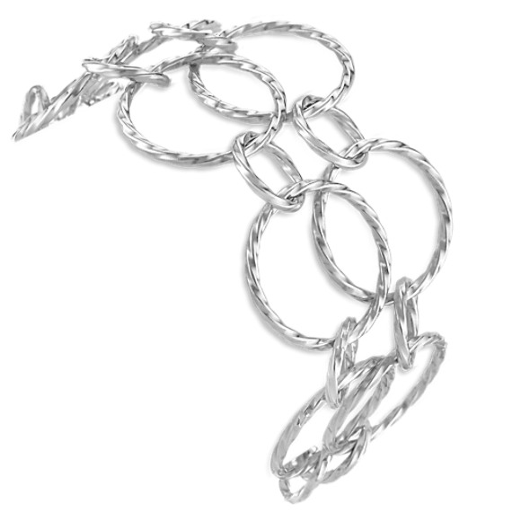 Double Sterling Silver Circle Bracelet (8") Double Sterling Silver Circle Bracelet (8")