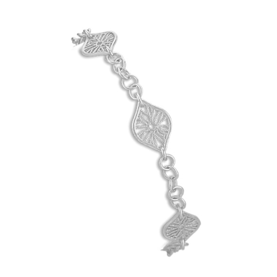 Engraved Sterling Silver Bracelet (7.5") Engraved Sterling Silver Bracelet (7.5")