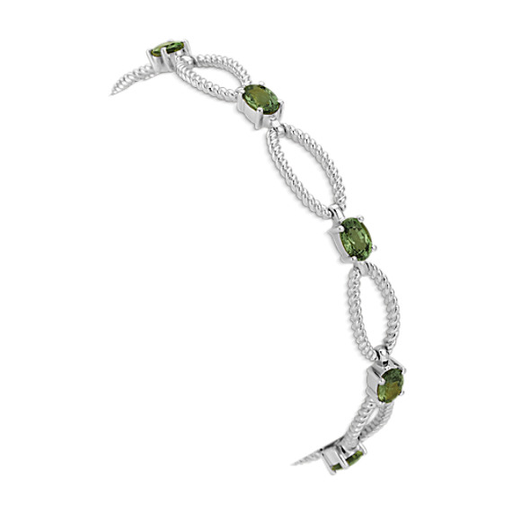 Oval Green Sapphire Bracelet (7") Oval Green Sapphire Bracelet (7")