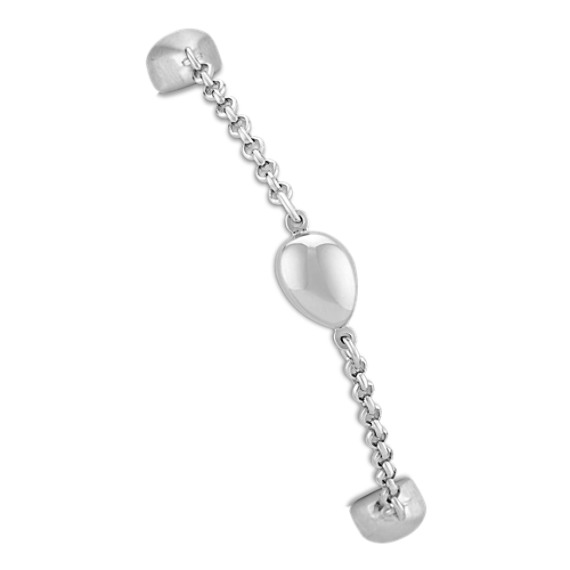 Oval Sterling Silver Link Bracelet (7.5") Oval Sterling Silver Link Bracelet (7.5")