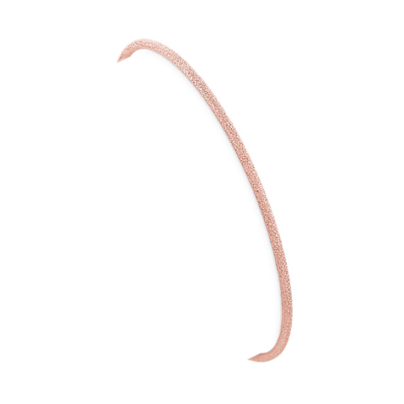 Rose Sterling Silver Stardust Bangle Bracelet (8") Rose Sterling Silver Stardust Bangle Bracelet (8")