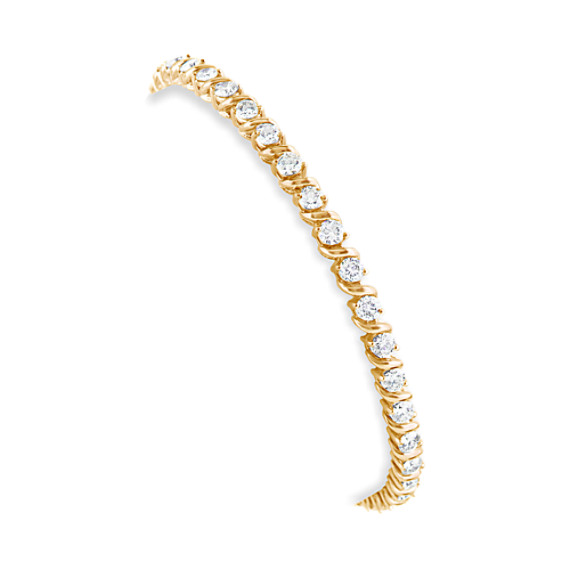 Round Diamond Swirl Draped Tennis Bracelet (7") Round Diamond Swirl Draped Tennis Bracelet (7")