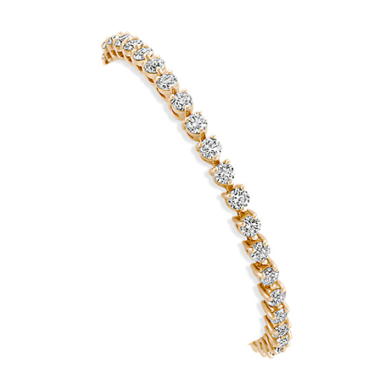 Round Diamond Tennis Bracelet in 14k Yellow Gold (7") Round Diamond Tennis Bracelet in 14k Yellow Gold (7")