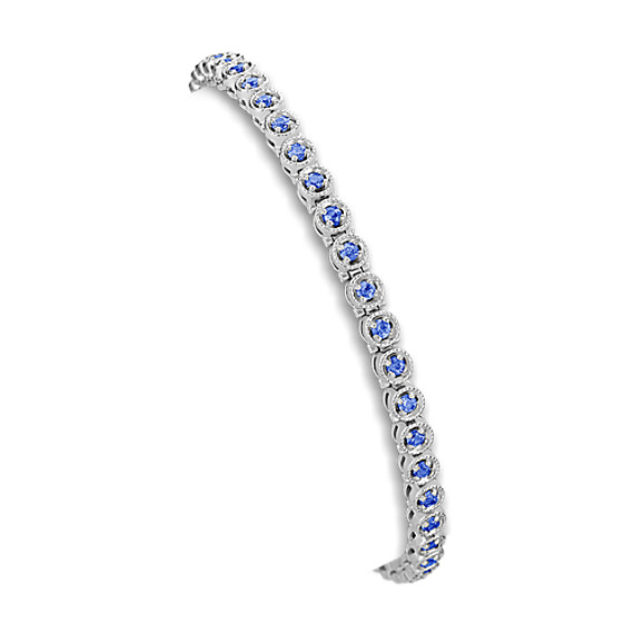 Round Kentucky Blue Sapphire Bracelet (7") Round Kentucky Blue Sapphire Bracelet (7")
