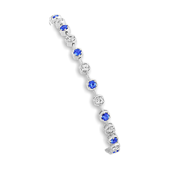 Round Multi-Colored Sapphire Bracelet (7") Round Multi-Colored Sapphire Bracelet (7")