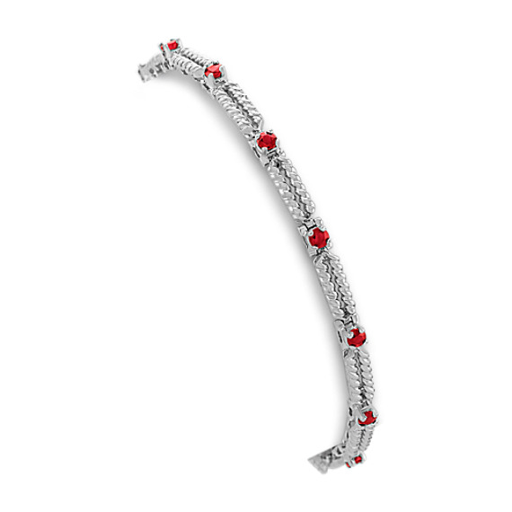 Round Ruby Bracelet (7") Round Ruby Bracelet (7")