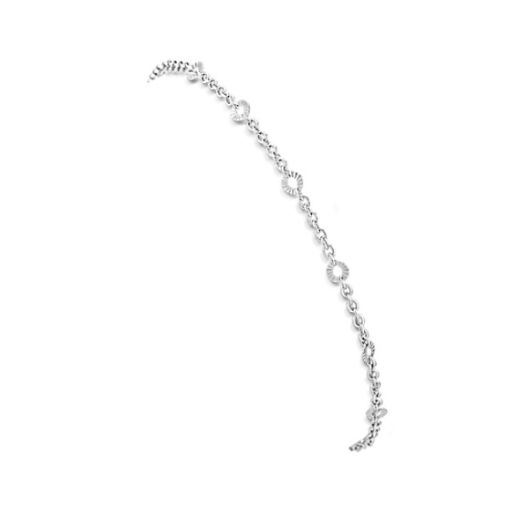 Sterling Silver Circle Ankle Bracelet (9.5") Sterling Silver Circle Ankle Bracelet (9.5")