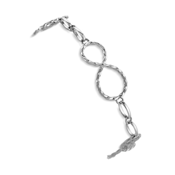 Sterling Silver Infinity Bracelet (7.5") Sterling Silver Infinity Bracelet (7.5")