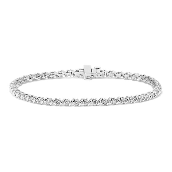 Swirl Diamond Tennis Bracelet (7") Swirl Diamond Tennis Bracelet (7")