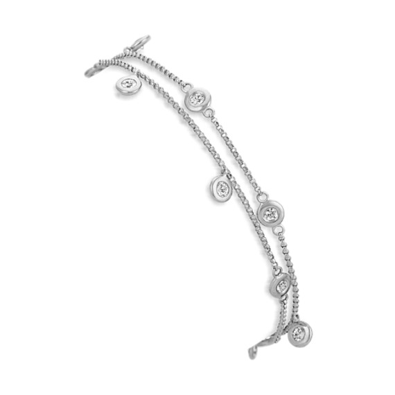 White Sapphire Bracelet with Bezel Setting (7") White Sapphire Bracelet with Bezel Setting (7")