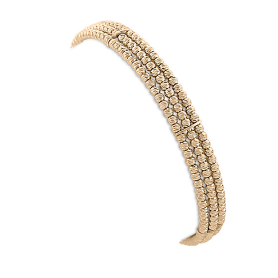 Yellow Sterling Silver Flex Cuff Bracelet (7") Yellow Sterling Silver Flex Cuff Bracelet (7")