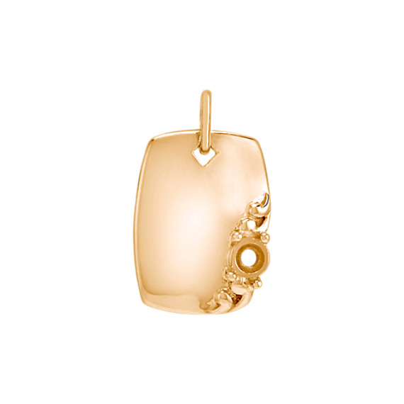 14k Yellow Gold Rectangle Charm 14k Yellow Gold Rectangle Charm