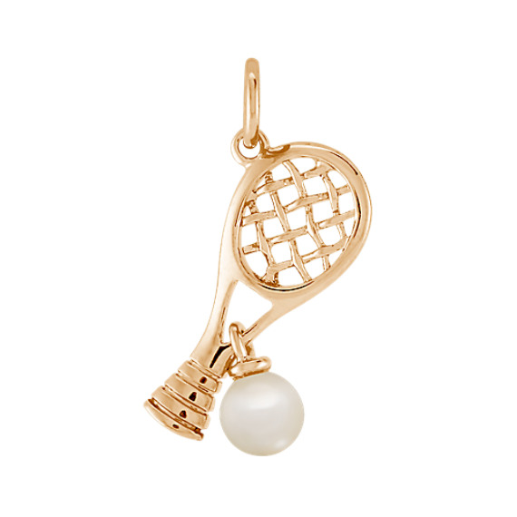 4mm Cultured Freshwater Pearl Tennis Charm 4mm Cultured Freshwater Pearl Tennis Charm