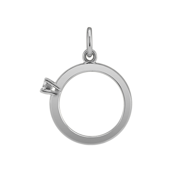 Round Diamond Ring Charm Round Diamond Ring Charm