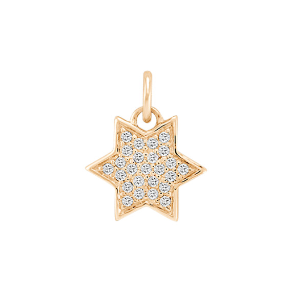 Round Diamond Star Charm Round Diamond Star Charm