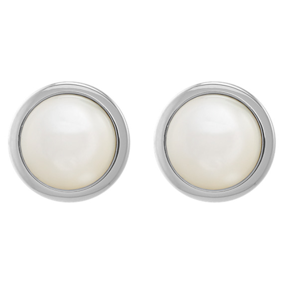 Stainless Steel and Mother of Pearl Cuff Links Stainless Steel and Mother of Pearl Cuff Links