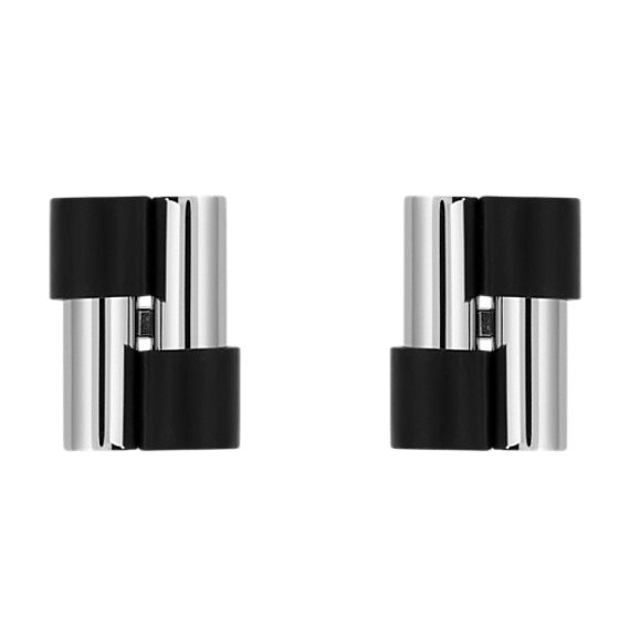 Stainless Steel and Rubber Cuff Links Stainless Steel and Rubber Cuff Links