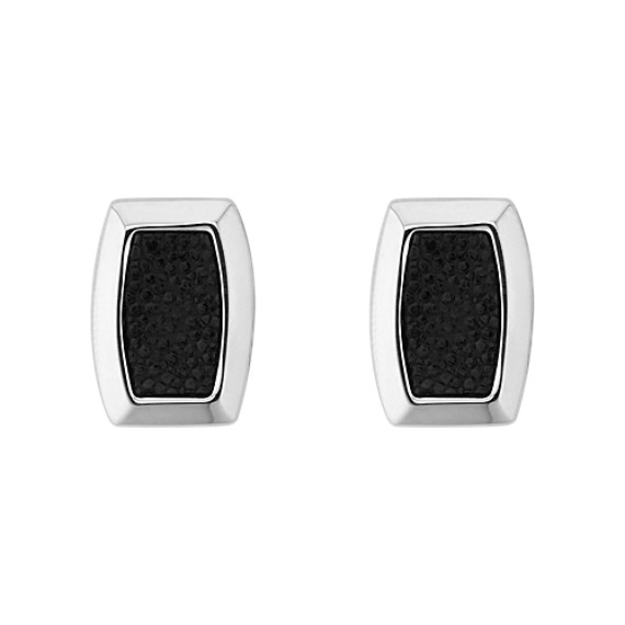 Sterling Silver and Leather Cuff Links Sterling Silver and Leather Cuff Links