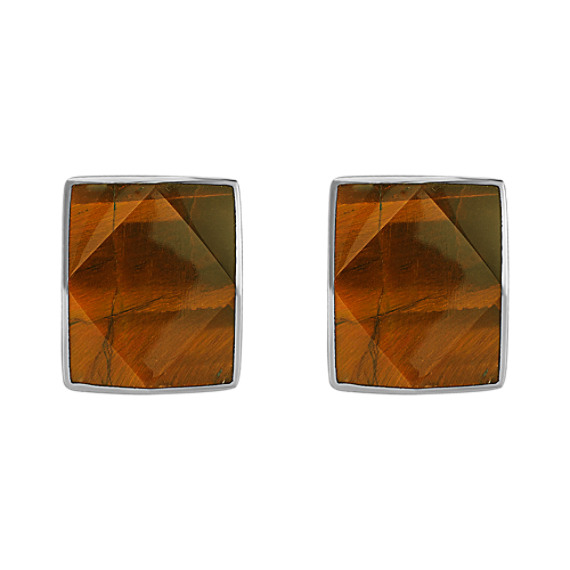 Sterling Silver and Tiger's Eye Cuff Links Sterling Silver and Tiger's Eye Cuff Links