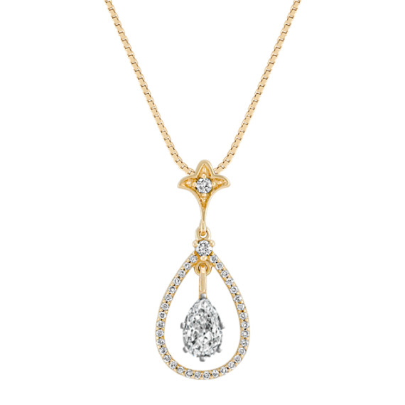 Diamond Teardrop Pendant (18") Diamond Teardrop Pendant (18")
