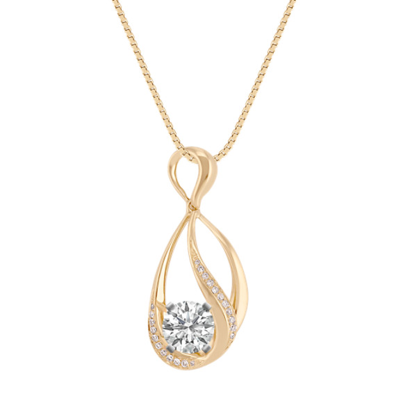 Swirl Round Diamond Pendant (18") Swirl Round Diamond Pendant (18")