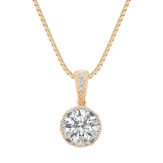 Round Diamond Pendant (18") Round Diamond Pendant (18")