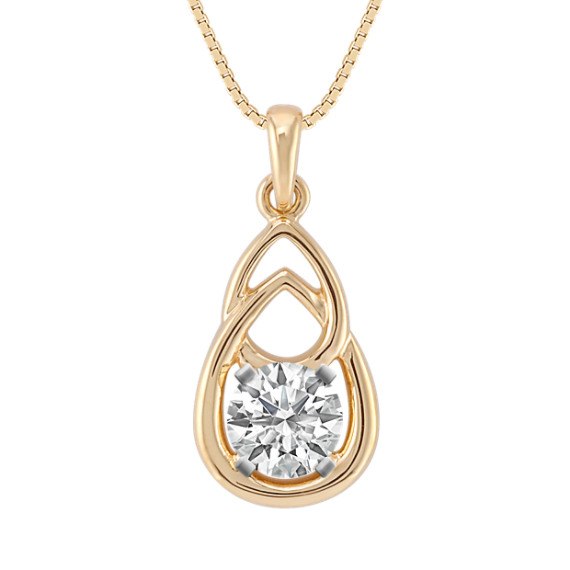 14k Yellow Gold Teardrop Pendant (18") 14k Yellow Gold Teardrop Pendant (18")