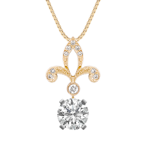 Round Diamond Pendant (18") Round Diamond Pendant (18")