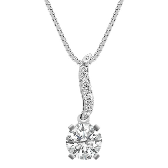 Round Diamond Pendant (18") Round Diamond Pendant (18")