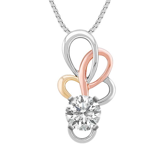 14k Tri-Tone Gold Pendant (18") 14k Tri-Tone Gold Pendant (18")