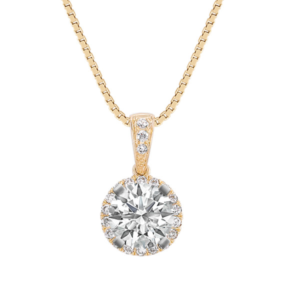 Round Diamond Pendant (18") Round Diamond Pendant (18")