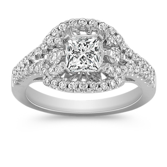 Halo Diamond Engagement Ring Halo Diamond Engagement Ring