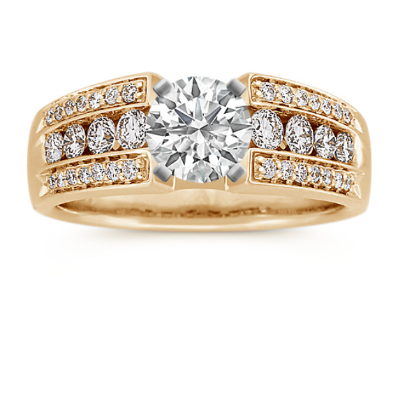 Channel-Set Round Diamond Engagement Ring Channel-Set Round Diamond Engagement Ring