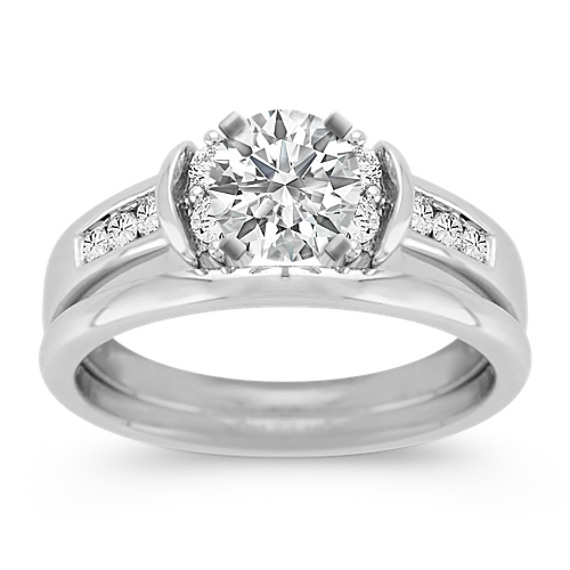 Diamond Wedding Set with Channel-Setting Diamond Wedding Set with Channel-Setting