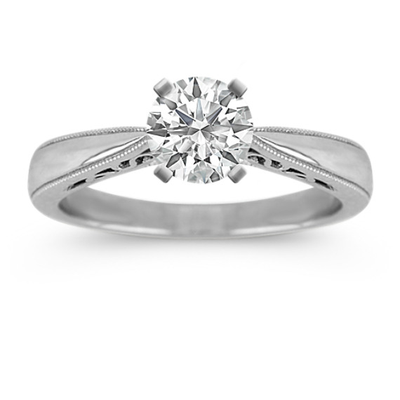 Cathedral Solitaire 14k White Gold Engagement Ring Cathedral Solitaire 14k White Gold Engagement Ring